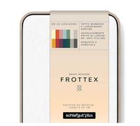 schlafgut Frottex Drap-Housse 90x190cm à 100x200cm, Fabriqué avec Le Coton Le Plus Fin, Doux et Respirant, Facile à Entretenir, Certifié Oeko-Tex, Full-White