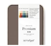 schlafgut Premium Drap-Housse Plus Lourd de 120x200cm à 130x220cm, 95% de Coton Organique Doux et 5% d’élasthanne, Lisse et Robuste, Sand Deep