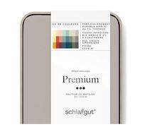 schlafgut Premium Drap-Housse Plus Lourd de 180x200cm à 200x220cm, 95% de Coton Organique Doux et 5% d’élasthanne, Lisse et Robuste, Sand Mid