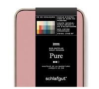 Schlafgut Pure Topper Drap Housse en Coton Biologique Doux (Purple Mid, XL 180x200cm - 200x220cm)