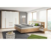 Schlafzimmer-Set Xelo Complet 2-teilig Chêne Sauvage or Blanc Incl. De LED