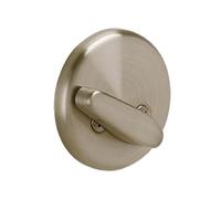 Schlage B81619 Deadbolt résidentiel en nickel satiné avec filetage et plaque de garniture extérieure de la série B de Schlage Lock Company