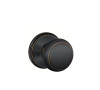 Schlage F10 AND 716 16-080 10-027 Andover Hall and Closet Knob, Aged Bronze by Schlage Lock Company
