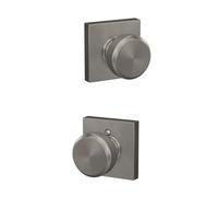 SCHLAGE F10 BWE 619 COL Collins Trim Bowery Bouton de couloir et de placard, nickel satiné