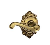 SCHLAGE F10 FLA 609 BRK Brookshire Collection Flair Levier de passage en laiton antique