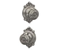 SCHLAGE F10 GEO 619 BRK Brookshire Collection Georgian Passage Knob, Satin Nickel by (English Manual)