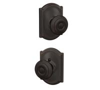 SCHLAGE F10 GEO 716 CAM Camelot Collection Georgian Bouton de passage Bronze vieilli