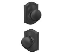 SCHLAGE F10 PLY 622 CAM Camelot Collection Plymouth Bouton de passage Noir mat