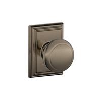 SCHLAGE F10AND620ADD Addison Collection Andover Passage Knob, Antique Pewter by Lock Company
