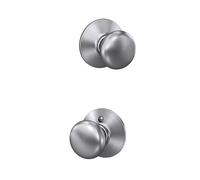 SCHLAGE F10PLY626 Plymouth F10 Serrure de porte ronde à 4 voies, sans clé, solide, chrome satiné, 1 paquet