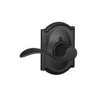 SCHLAGE F170 Acc 622 CAM LH Camelot Collection Levier décoratif pour gaucher Noir mat Lock Company