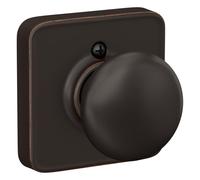 Schlage F170 PLY 716 LFL Bouton de porte Plymouth avec garniture Laflin Poign e factice unilat rale non rotative Bronze vieilli