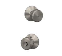 SCHLAGE F40 BWE 619 Bowery Privacy Lock Knob, Satin Nickel by Lock Company