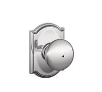SCHLAGE F40 PLY 625 CAM Camelot Collection Plymouth Privacy Knob, Bright Chrome
