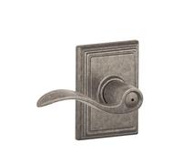 SCHLAGE F40ACC621ADD Addison Collection Accent Privacy Lever, Distressed Nickel by Lock Company