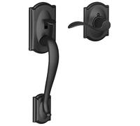 SCHLAGE FE285 622 Acc CAM RH Demi-poignée inférieure, garniture intérieure Camelot, noir mat