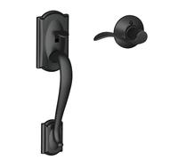SCHLAGE FE285 CAM 622 ACC RH Camelot Trim Lower Demi-avant avec levier à main droite Accent Noir mat
