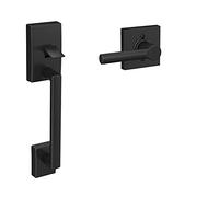 SCHLAGE FE285 CEN 622 BRW COL Century Poignée d'entrée avant et levier Broadway avec garniture Collins Demi-poignée inférieure, intérieur, noir mat