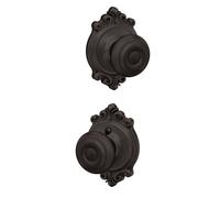 SCHLAGE Lock Company F10 GEO 716 BRK Brookshire Collection Georgian Bouton de passage Bronze vieilli