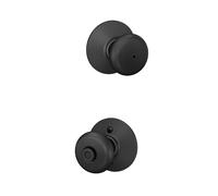 SCHLAGE Privacy, bouton Plymouth noir mat F40PLY622