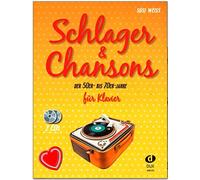 Schlager and Chansons des années 50 à 70 - Ensemble complet de 40 Evergreens et batteurs avec 2 CD et pince pour partitions - 9783868492217.