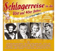 SCHLAGERREISE IN DIE 30ER & 40ER JAHRE-100 ORIGI 4 CD NEUF