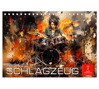 Schlagzeug ewige Liebe live (Tischkalender 2026 DIN A5 quer), CALVENDO Monatskalender: Takt und Rhythmus der Drums entfesseln den tragenden Groove.