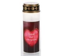 Schlaraffenland Grande bougie funéraire à LED avec motif - Hauteur : 21 cm - Durée de combustion : jusqu'à 200 jours