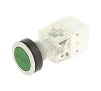 Schlegel 23.000.675 Bouton en acier inoxydable bouton-poussoir Capuchon, bezeichungs Child Start, Sonde Contact donateurs 1 coupe-papier avec 1 contact NO et borne à vis, vert (Lot de 2)