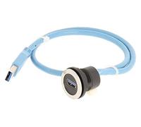 Schlegel 23.001.562 USB 3.0 femelle en acier inoxydable avec avant, 1 x USB type A femelle et arrière, 1 x USB 3.0 Câble Longueur 60 cm Avec prise type A, métallique