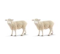 Schleich 13882 Figurine Farm World - Mouton, Jouet dès 3 Ans (Lot de 2)