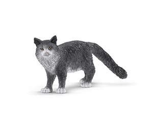 Schleich 13893 Chat Maine Coon, dès 3 Ans, Farm World - Figurine, 8 x 3 x 4 cm