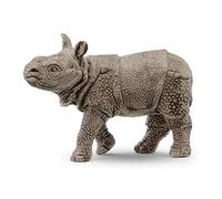 Schleich 14860 Bébé Rhinocéros Indien, dès 3 Ans, Wild Life - Figurine, 7 x 2 x 5 cm