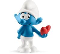 Schleich- Figurine Schtroumpf avec cœur The Smurfs, 20817, Bleu
