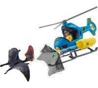 Attaque aérienne, Coffret schleich avec 1 hélicoptère, 1 figurine humaine et 1 dinosaure tapejara, Ensemble de Jouets
