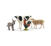 schleich 42385 FARM WORLD - Coffret avec 4 animaux de la ferme à collectionner c