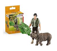 Schleich 42428 Figurine Kit de Base avec Ranger et rhinocéros