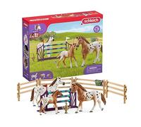Entraînement au concours du Horse Club, coffret schleich avec 17 éléments inclus dont 3 chevaux schleich, coffret figurines pour enfants dès 5 ans - schleich 42433 HORSE CLUB