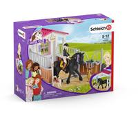 Box avec Tori et Princess, Extension pour écurie schleich avec 26 éléments inclus dont 1 cheval schleich, coffret figurines pour enfants de 5 ans et plus - schleich 42437 HORSE CLUB