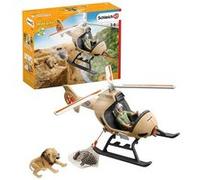 Schleich Hélicoptère 42476 – Sauvetage d'animaux – Coffret Wild Life 24 x 8 x 18 cm dès 5 ans