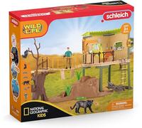 schleich 42507 WILD LIFE - Station d'aventures sauvages, coffret de jeu de 68 pièces avec 5 figurines d'animaux, 1 figurine de ranger articulée et de nombreux accessoires, jouet pour enfants dès 3 ans