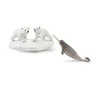 Schleich 42531 Glissade des Ours Polaires, dès 3 Ans, Wild Life - Coffret, 18,9 x 5,2 x 11,3 cm