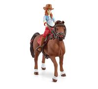 Schleich 42539 Cavalière Hannah et Cayenne, dès 5 Ans, Horse Club - Coffret, 15.1 x 7.9 x 18 cm