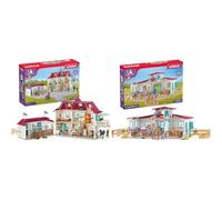 Schleich 42551 Horse Club - Grand Centre Équestre de Lakeside pour Chevaux 42567 Horse Club - Nouveau Centre Équestre de Lakeside,Coffret Figurines avec 56 éléments