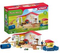 Schleich 42607 Farm World- Hôtel des Animaux de la Ferme - Grand Coffret de 54 Pièces de Jouets avec Chien, Chat, Lapin, Accessoires et Plus - Cadeau Jouet 3 Ans et +
