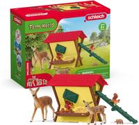 schleich 42658 Mangiatoia nel bosco, da 3 anni, FARM WORLD - Playset, (SCHLEICH)