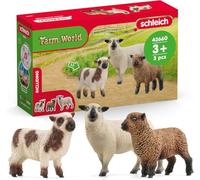 Schleich 42660 Trio de Moutons, dès 3 Ans, Farm World - Figurine, 5 x 19 x 11 cm
