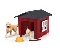 schleich 42722 Niche avec Golden Retriever, dès 3 ans, FARM WORLD - coffret, 9 p