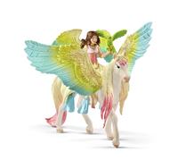 Schleich 70566 Fée Surah avec Un pégase Scintillant, dès 5 Ans, Bayala - Figurin