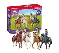 Schleich 72221 Coffret de 4 cavalières Horse Club, dès 5 Ans, Horse Club - playset, 24,5 x 8,2 x 19 cm